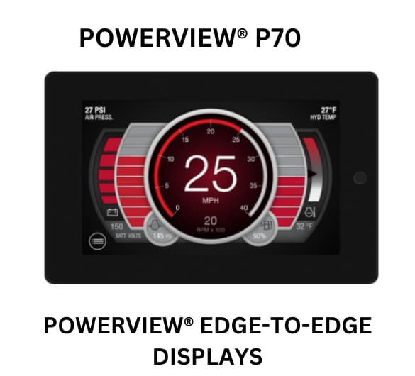 Stunning Powerview P70 edge-to-edge displays featuring Power Vision technology for enhanced clarity and color vibrancy